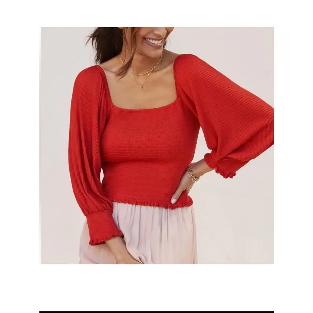 Anthropologie smocked top